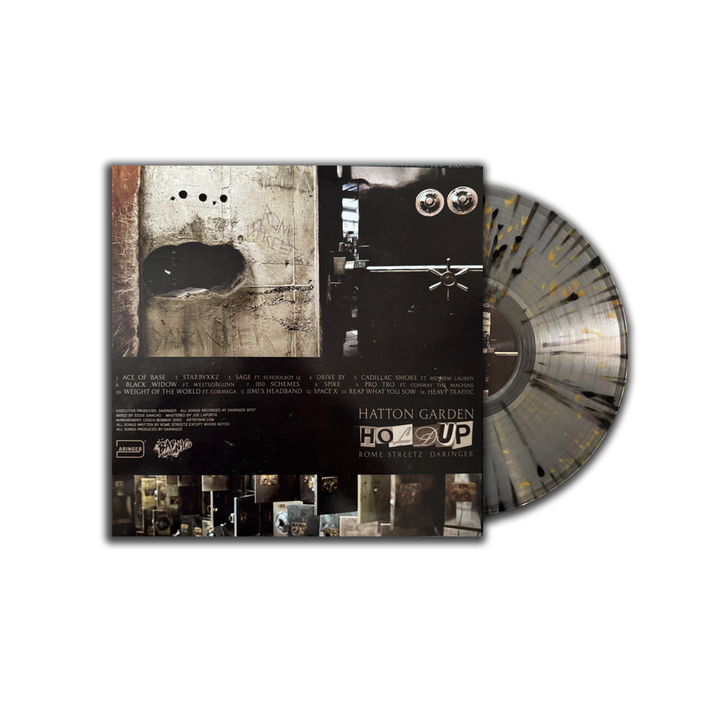 "Hatton Garden Holdup" Limited Black/Gold Splatter