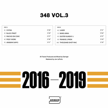 "348 VOL.3" INSTRUMENTALS VINYL (BLACK)
