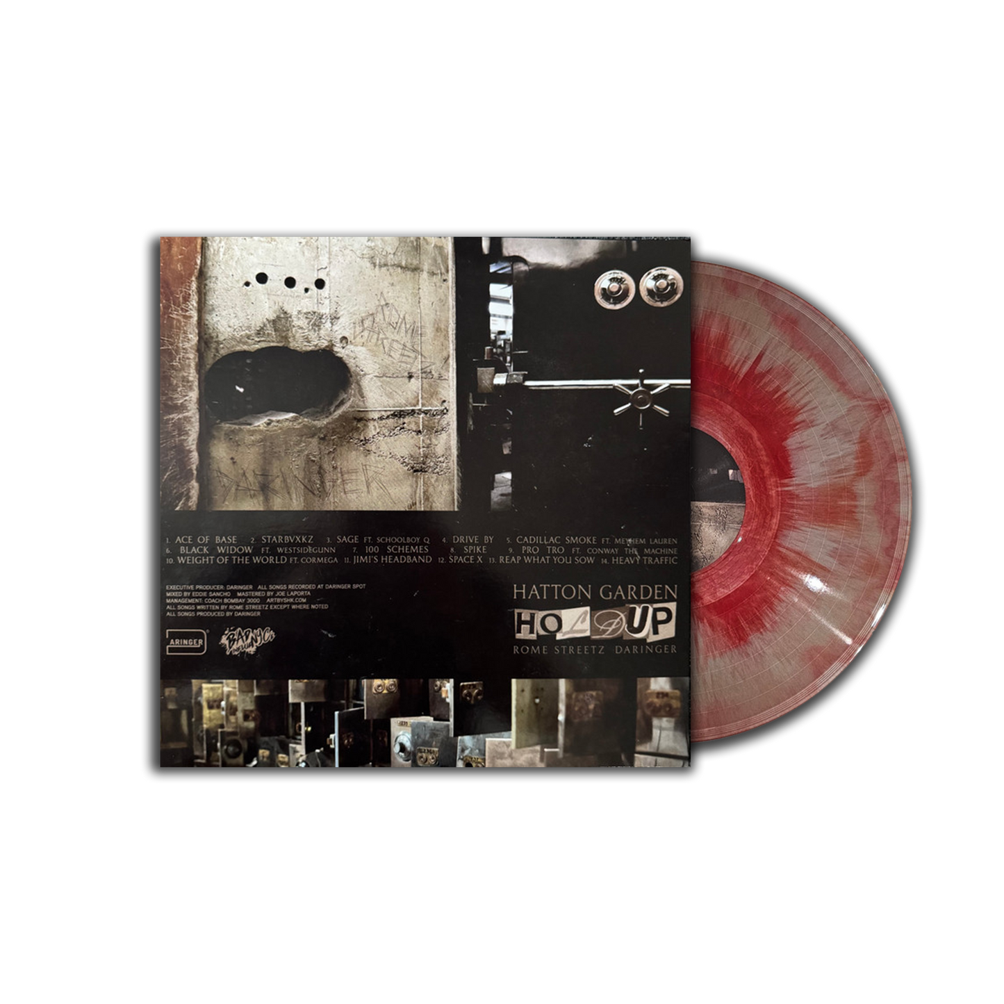 "Hatton Garden Holdup" Limited Red Obi Strip Vinyl (Red/Silver)